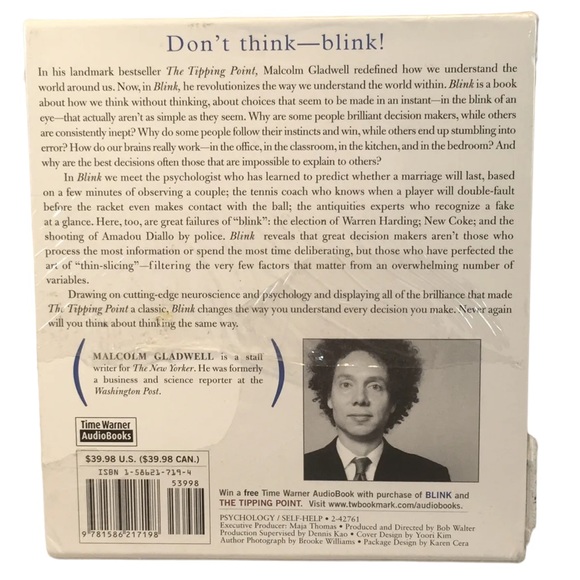 Blink The Power of Thinking Without Thinking Malcolm Gladwell 7 CD Audioboo - Picture 2 of 7